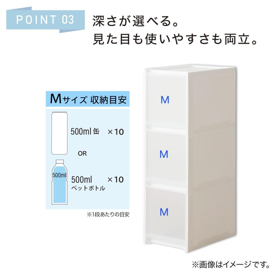 ニトリ（NITORI） スリムストッカー27cmM-M-M(クリア) : ニトリ
