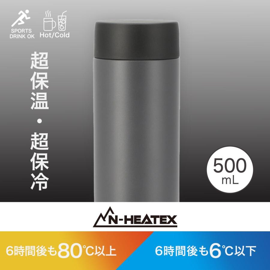 ニトリ（NITORI） 超保温ボトル N-HEATEX スクリュー (500ml グレー
