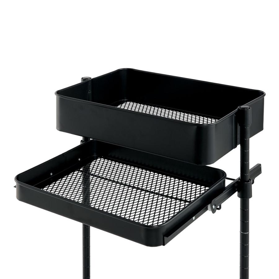 ニトリ（NITORI） スチールワゴントロリ用引き出し(浅) (ブラック