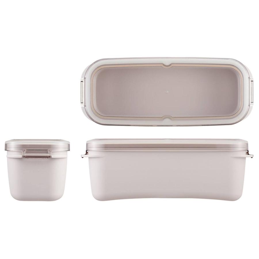 ニトリ（NITORI） ラク洗 2段 ランチボックス800ml(ライトグレー
