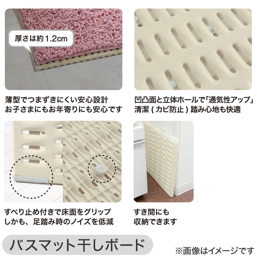ニトリ（NITORI） 2点セット しっかり吸水バスマット(45x60cm グレー