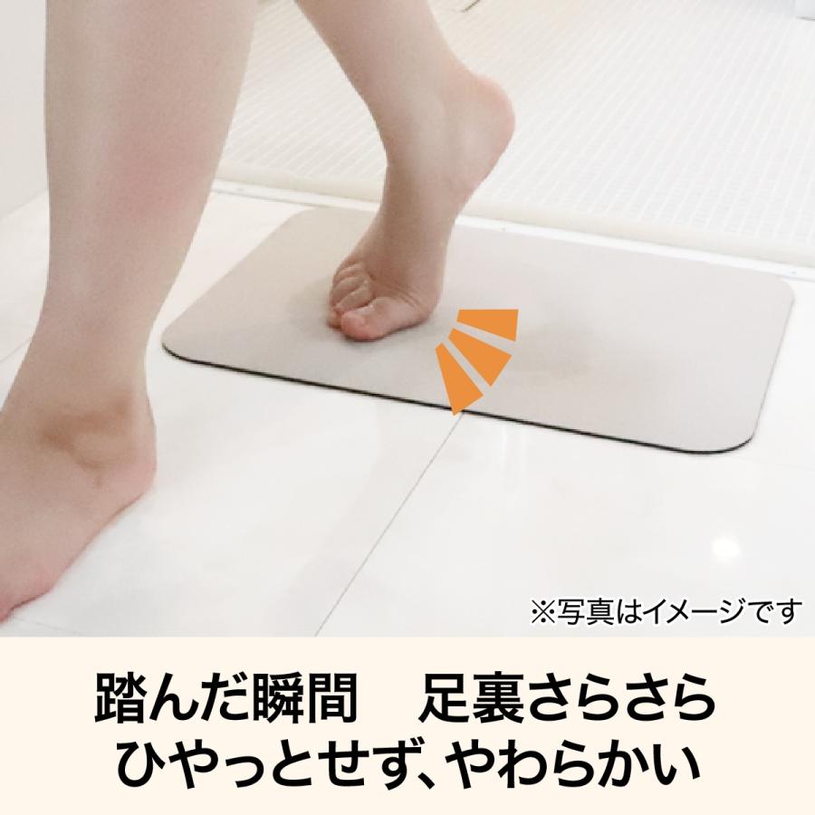 ニトリ（NITORI） 珪藻土入りやわらかバスマット(ライトモカ 厚さ3mm