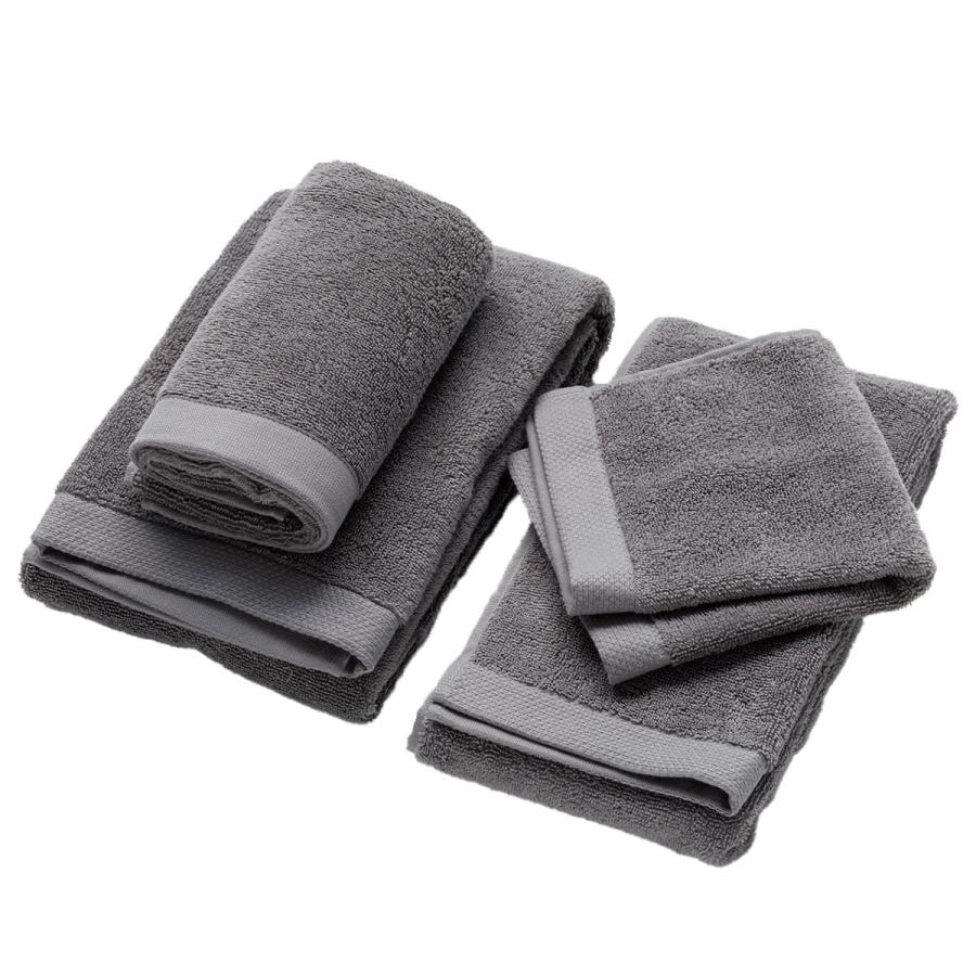 ニトリ（NITORI） フェイスタオル(ダークグレー SW01) デコホーム