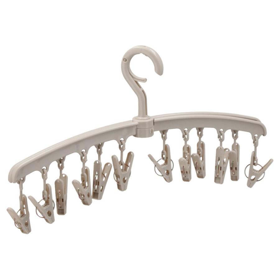 ニトリ（NITORI） 簡単取り込みハンガー 52ピンチ(ライトモカ SN02