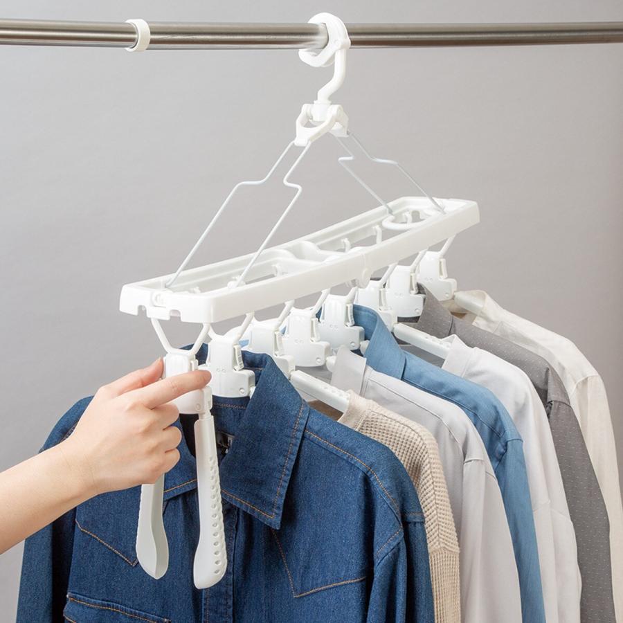 ニトリ（NITORI） ワンタッチで取り込み簡単 折りたためる8連ハンガー