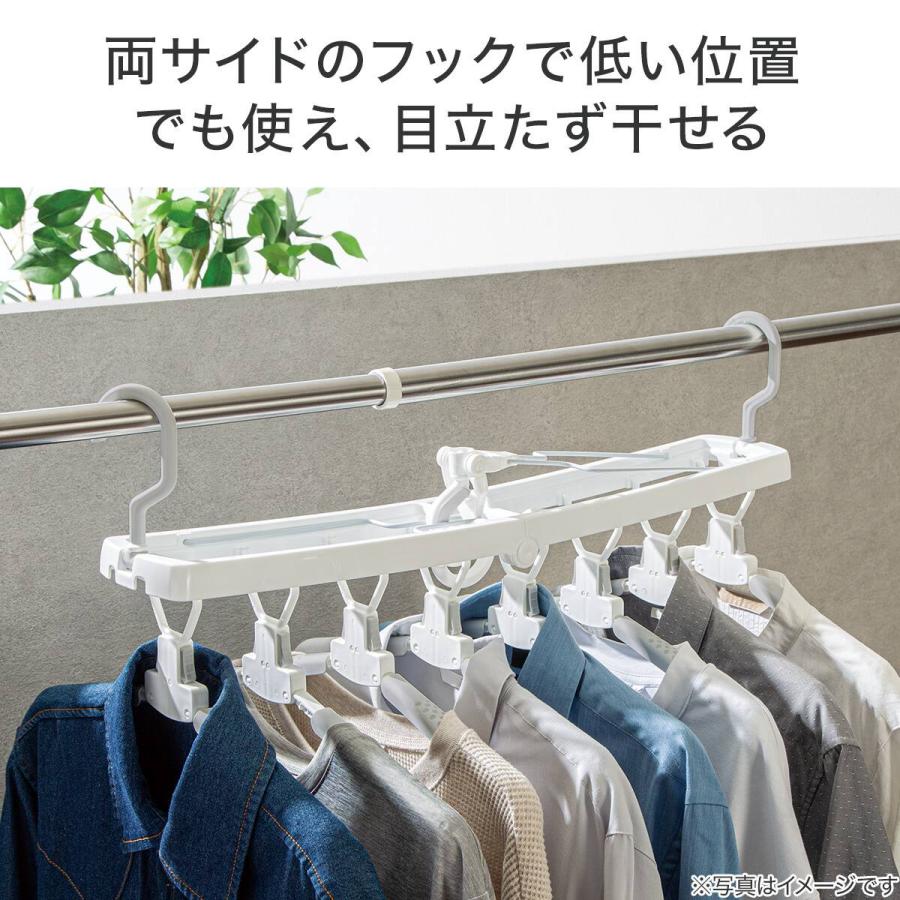 ニトリ（NITORI） ワンタッチで取り込み簡単 折りたためる8連ハンガー