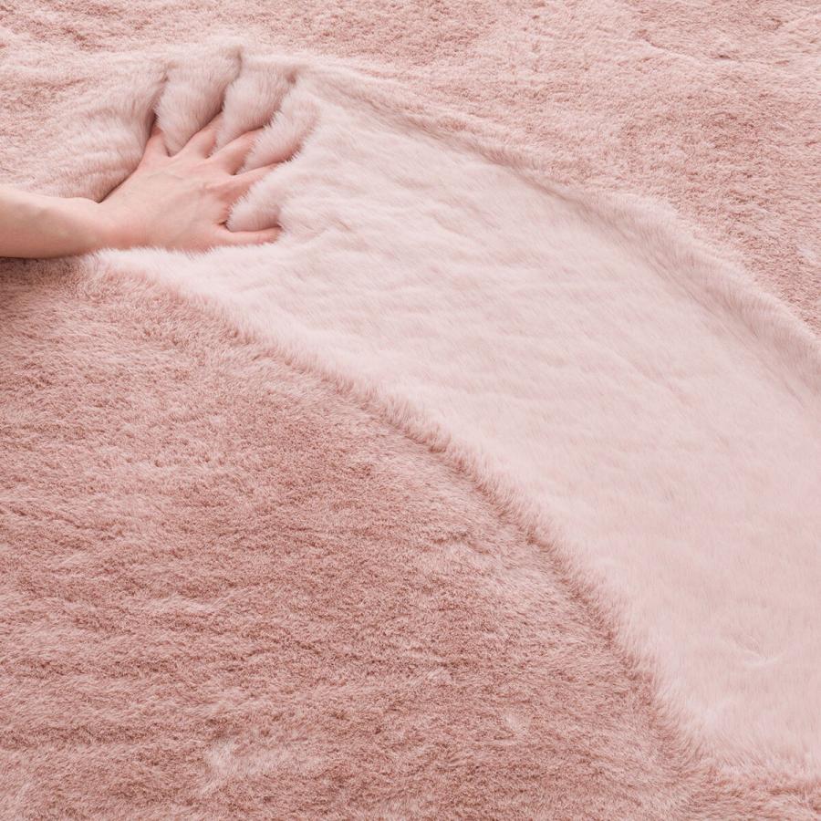 ニトリ アクセントラグ(ウサギラグSP 200X200 RO ZG03) : ニトリ