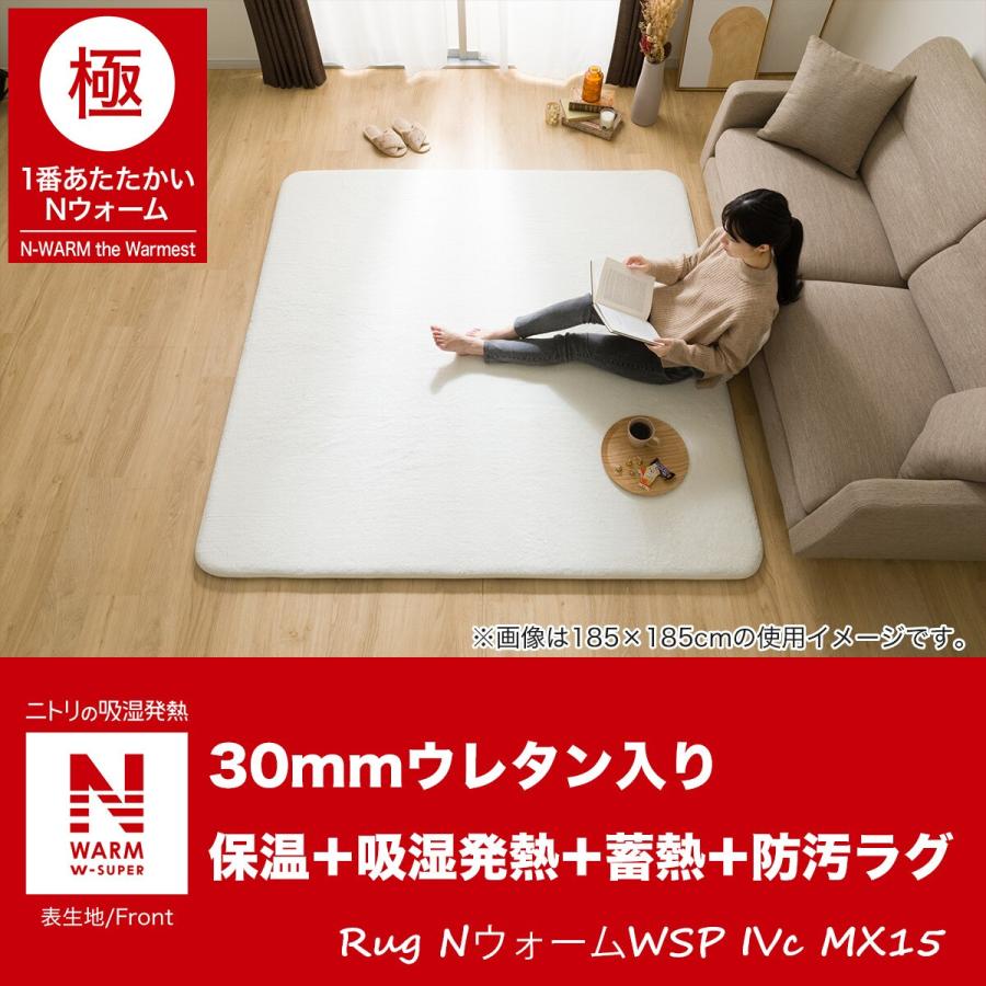 30mmウレタン入り 保温+吸湿発熱+蓄熱+防汚ラグ(NウォームWSP 