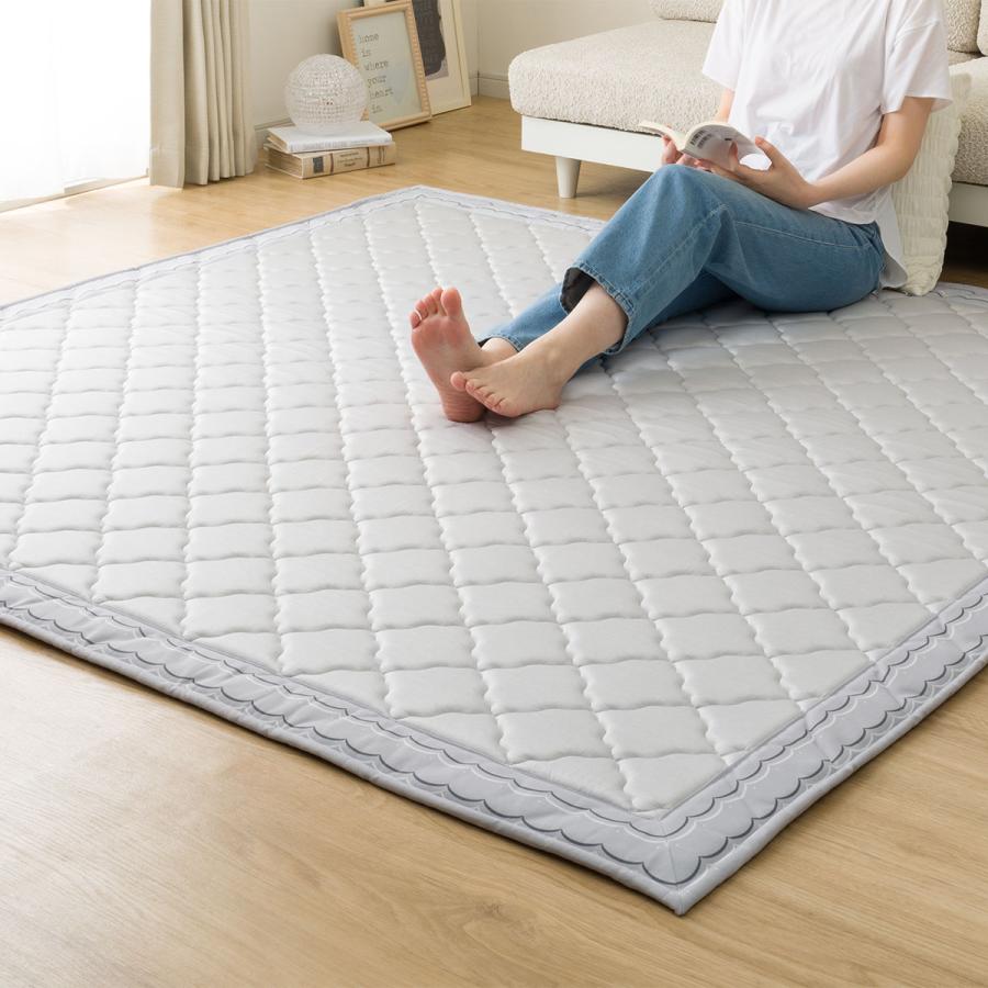 す*ら様 ラグ NクールWSP(GY130X185MX23)+ラグパッド 2点セ ラグ(NクールWSP 130X185 グレー gDS6) | ニトリネット【公式