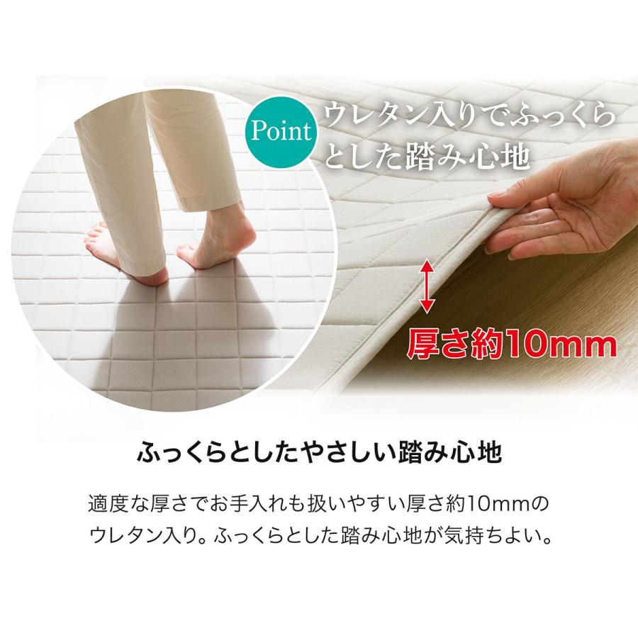 ニトリ（NITORI） ウレタン10mm 洗えるウォッシュ加工コットンラグ(g