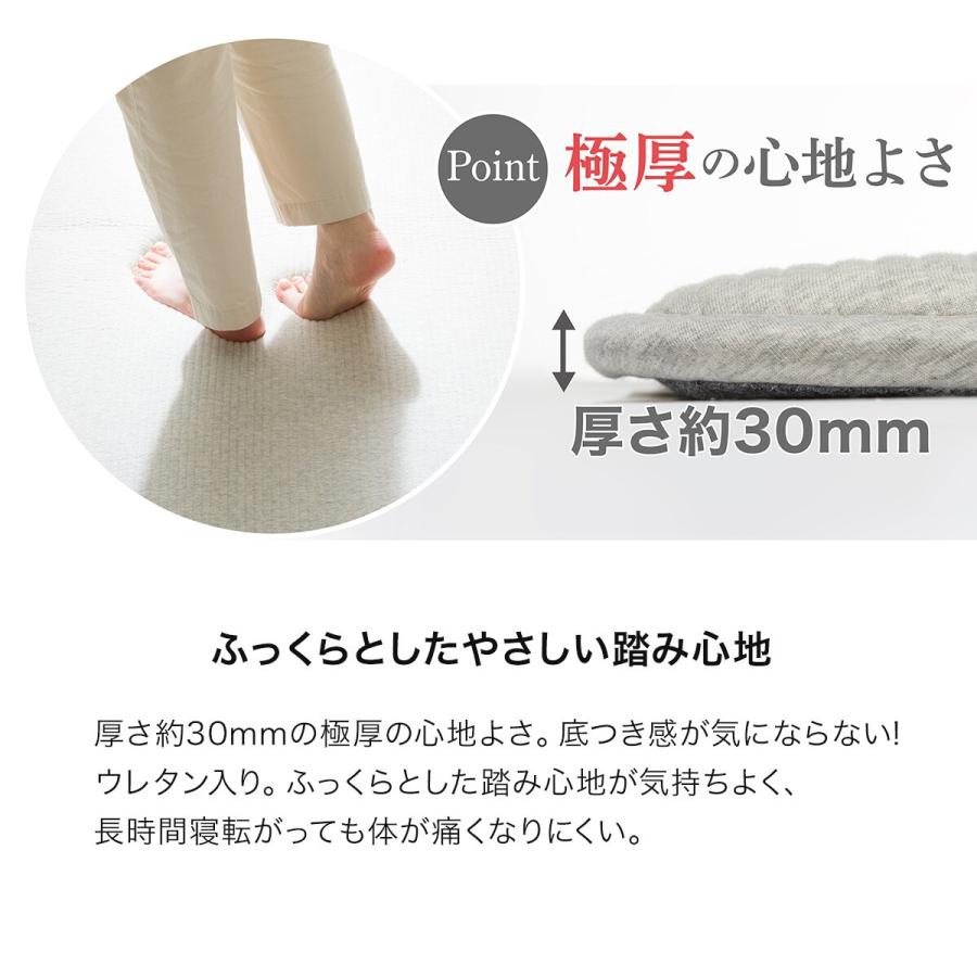 ニトリ（NITORI） 30mmウレタン使用綿入り 洗えるラグ(g 185X185 CY07
