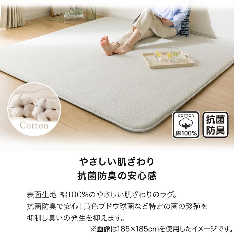 ニトリ（NITORI） 30mmウレタン使用綿入り 洗えるラグ(g 185X185 CY07