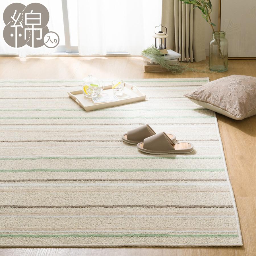 ニトリ（NITORI） 洗えるコットン入りラグ(185x185 GR SR15) : ニトリ