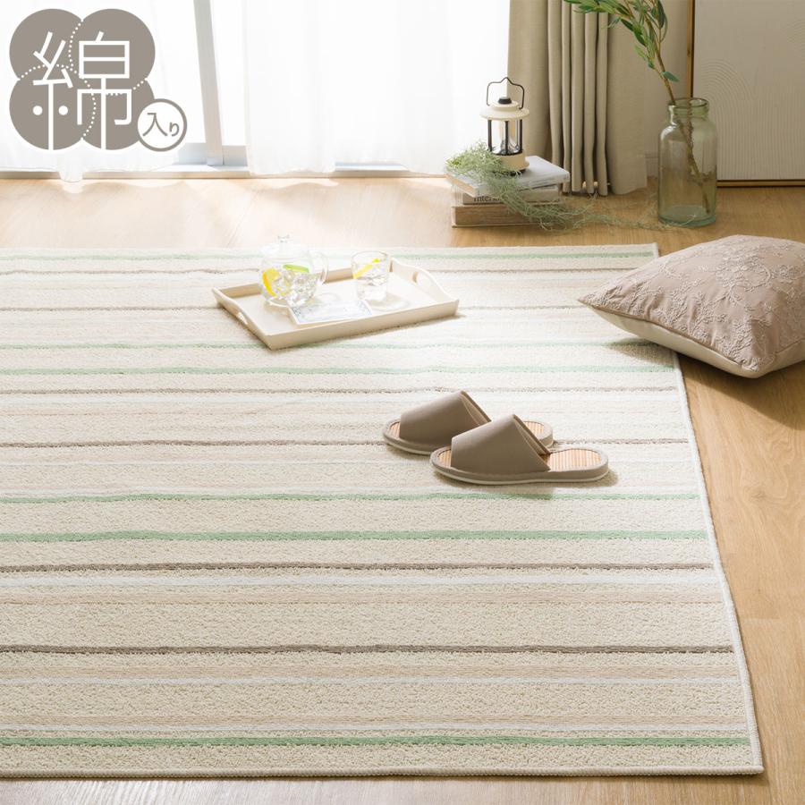 ニトリ 洗えるコットン入りラグ(185x240 GR SR15) : ニトリ Yahoo!店