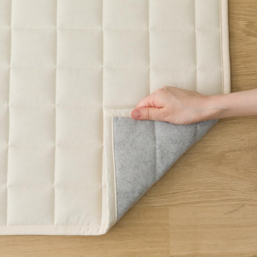 【新品同様】洗える接触冷感キルトラグ(Nクールg BE MX31 185X185 新品同様】洗える接触冷感キルトラグ(Nクールg BE MX31 185X185