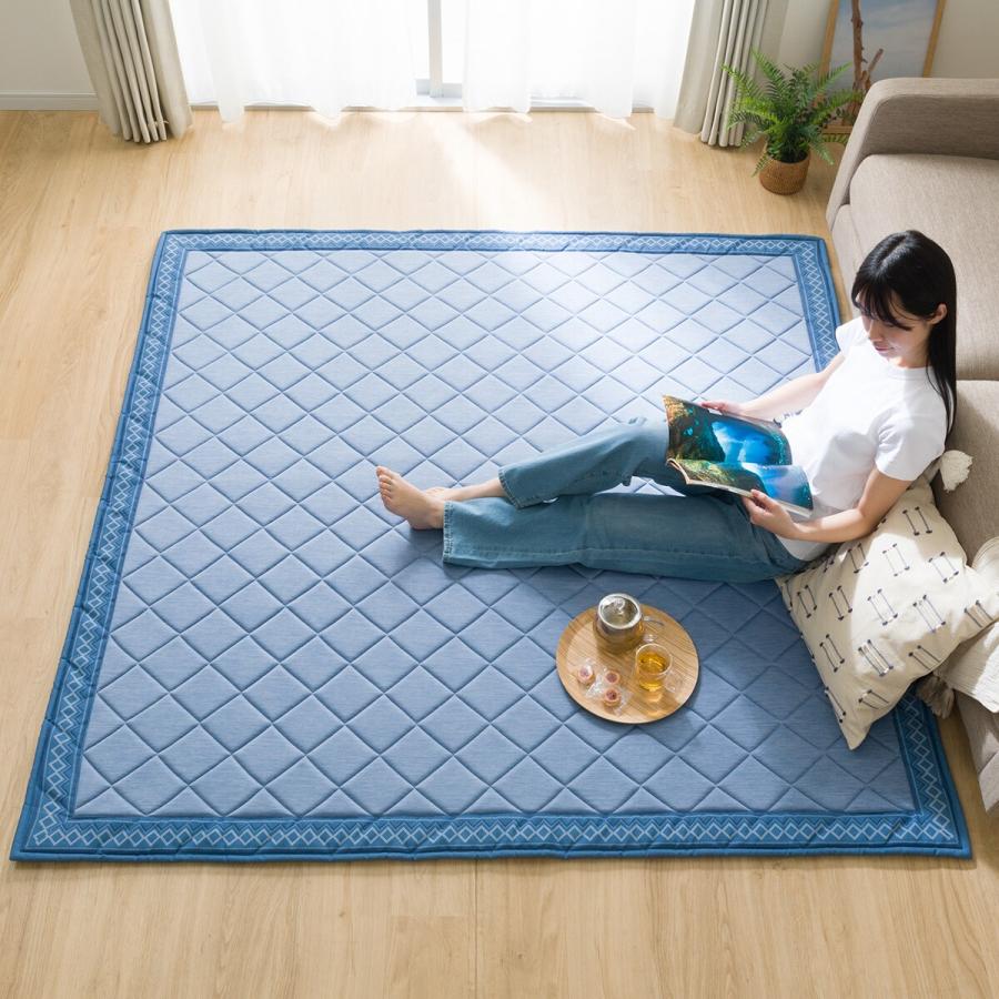 ニトリ（NITORI） 15mmウレタン入り 接触冷感+防汚加工ラグ(Nクール