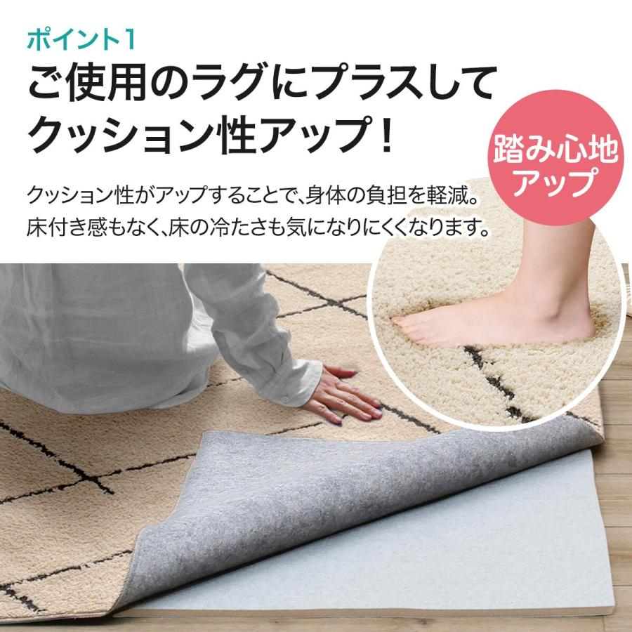ニトリ 2点セット 15mmウレタン入りラグ(NクールWSPg GY MX40 ニトリ 2点セット 15mmウレタン入りラグ(NクールWSPg GY MX40