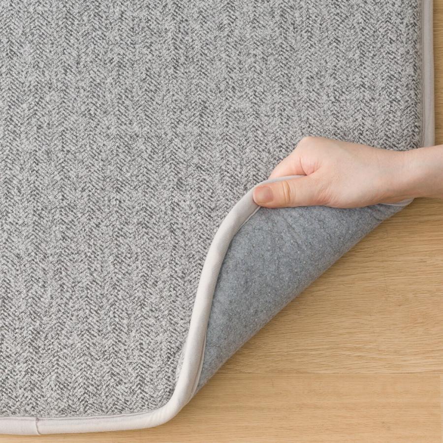 ニトリ（NITORI） 極厚30mmウレタン入り防汚＋防音ラグ(185X185 GY