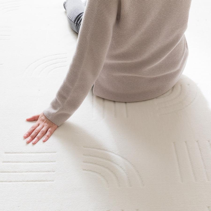 ニトリ（NITORI） ふわふわで柔らかな肌ざわりのラグ(130X185 IV FR01