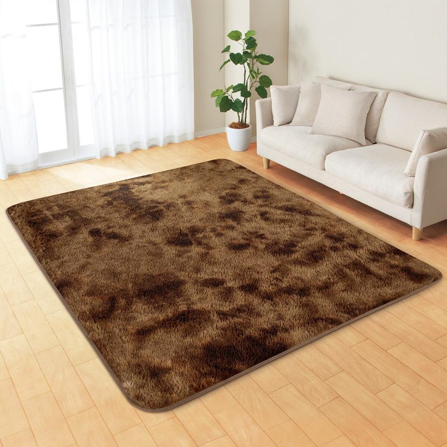 ニトリ（NITORI） 毛足が長く肌ざわりが良いラグ(200X240 BR SH01