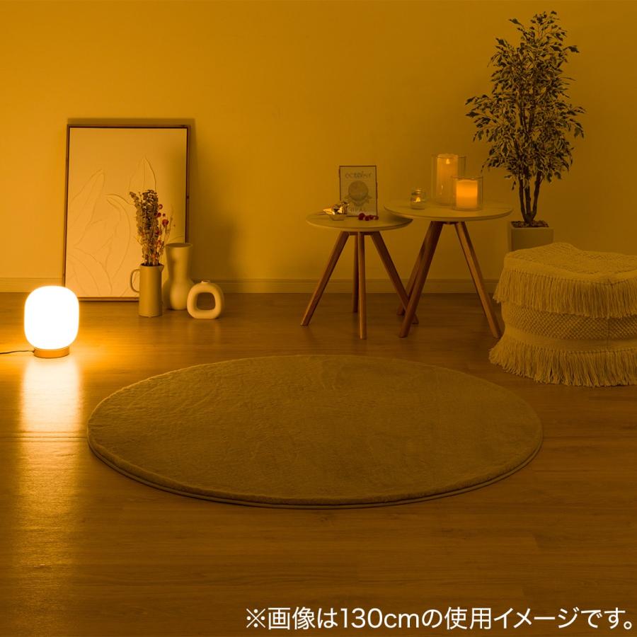 円形ラグ 180cm ふんわりなめらか 上質な肌ざわりのラグ、おまけ付きです。 ニトリ（NITORI） ふんわり、なめらか上質な肌ざわりのラグ(ウサギラグ