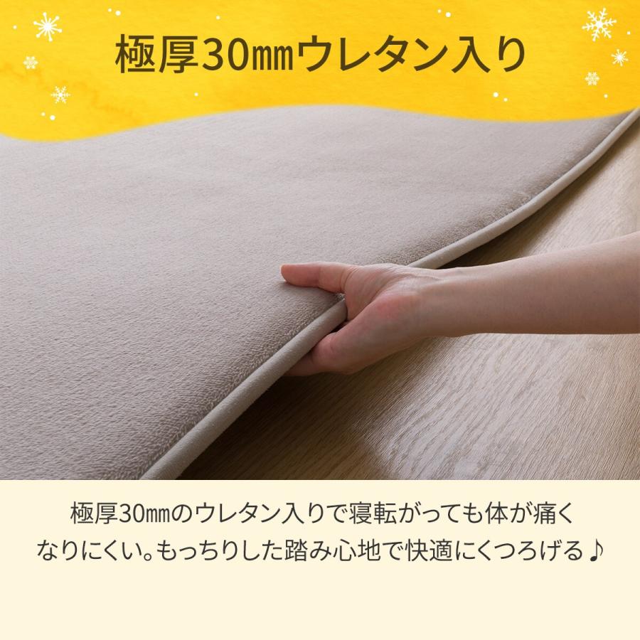 ニトリ（NITORI） 極厚30mmウレタン入り吸湿発熱+蓄熱+保湿+防音ラグ