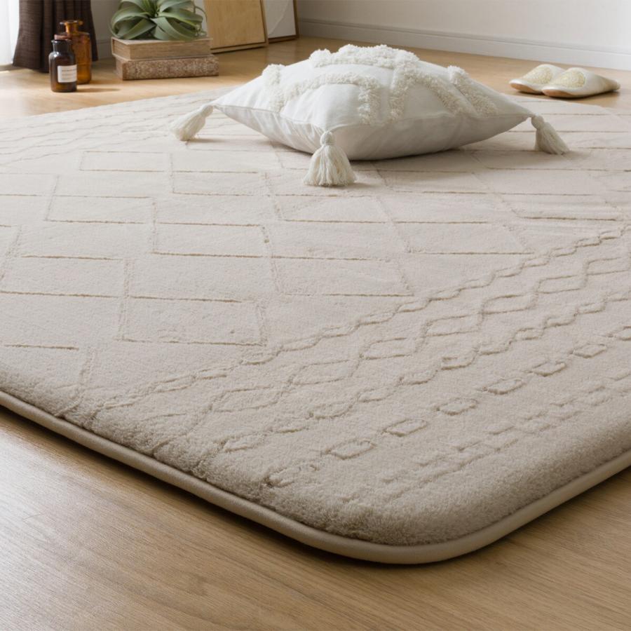 ニトリ Ｎウォームラグ30mmウレタン入り 保温+吸湿発熱+蓄熱+防汚ラグ 楽天市場】極厚30mmウレタン入り 吸湿発熱+蓄熱+保湿+防音+防汚