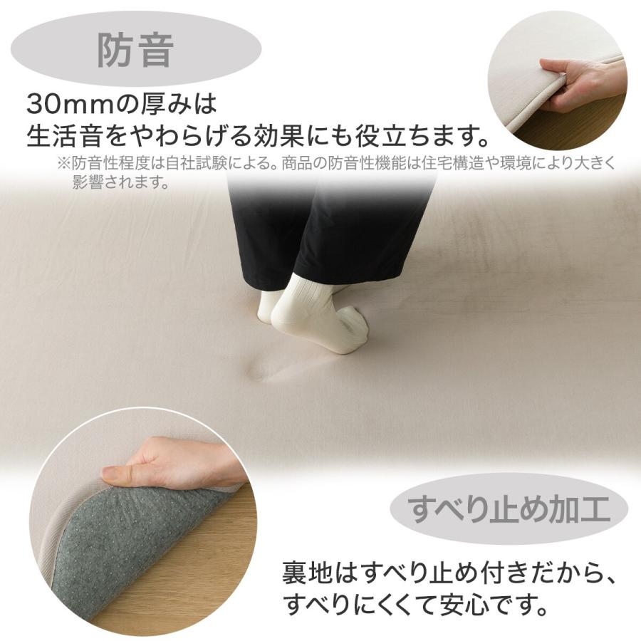【未使用品】ニトリ　極厚30mmウレタン入り防汚+防音ラグ　180×180 ニトリ（NITORI） 極厚30mmウレタン入り 防汚加工+防ダニ加工+防音ラグ