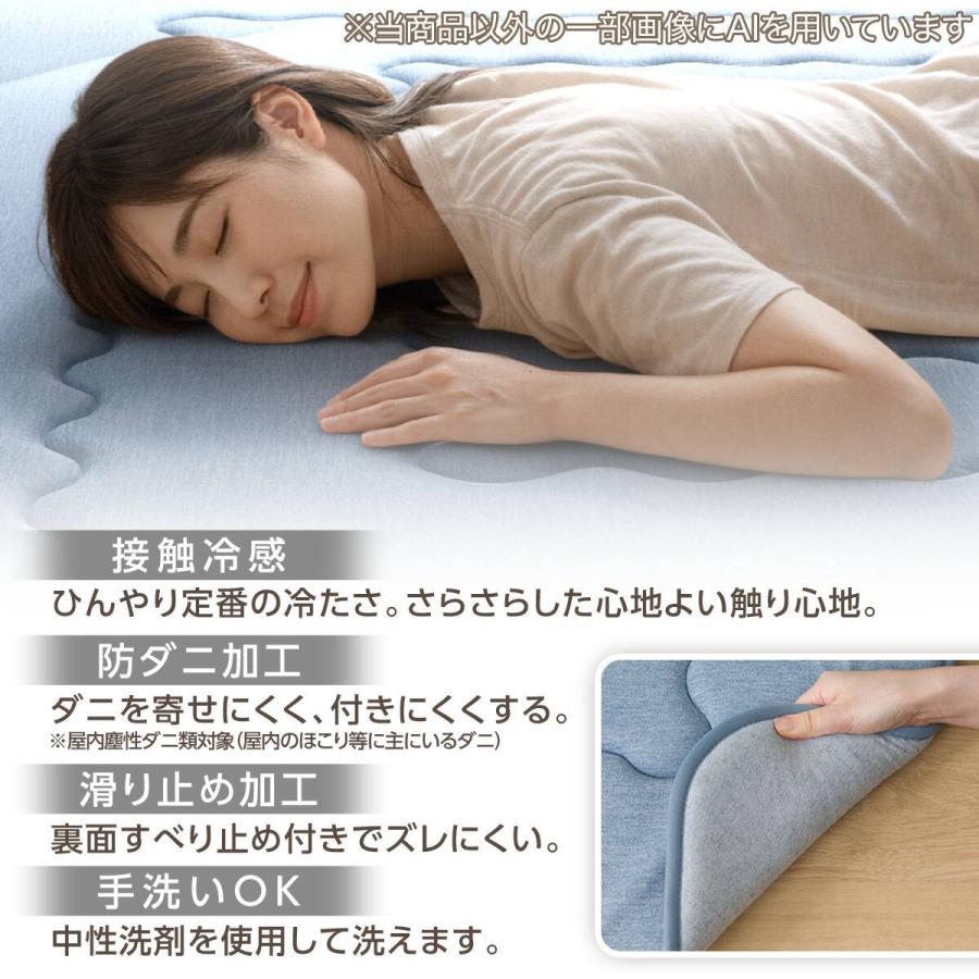 ニトリ（NITORI） 極厚30mmウレタン入り 接触冷感 防汚 ラグ(Nクール極