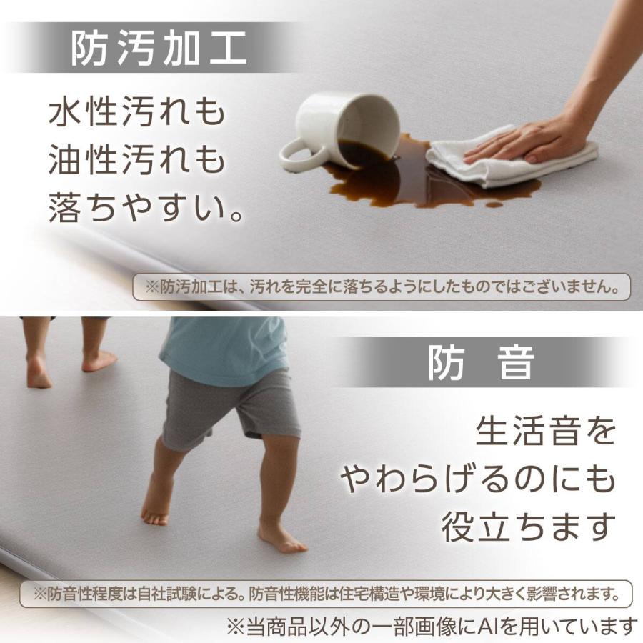 低反発 極厚30mmウレタン入り 接触冷感 防汚 ラグ(Nクール極冷 185X240 グレー Y02) ニトリ_4