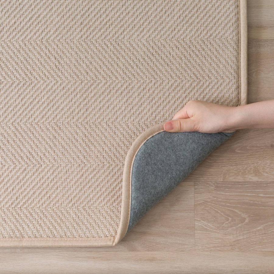ニトリ　ウレタン入り 防汚加工 防ダニ加工 ラグ 185x185cm モカ ニトリ（NITORI） 15mmウレタン入り防汚加工+防ダニ加工+防音ジャ