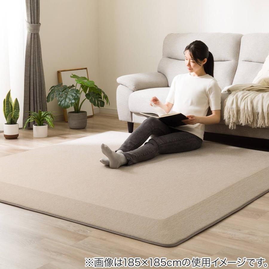 4辺なめらかカット 極厚50mmウレタン入り 接触冷感ラグ(Nクール極冷 MR