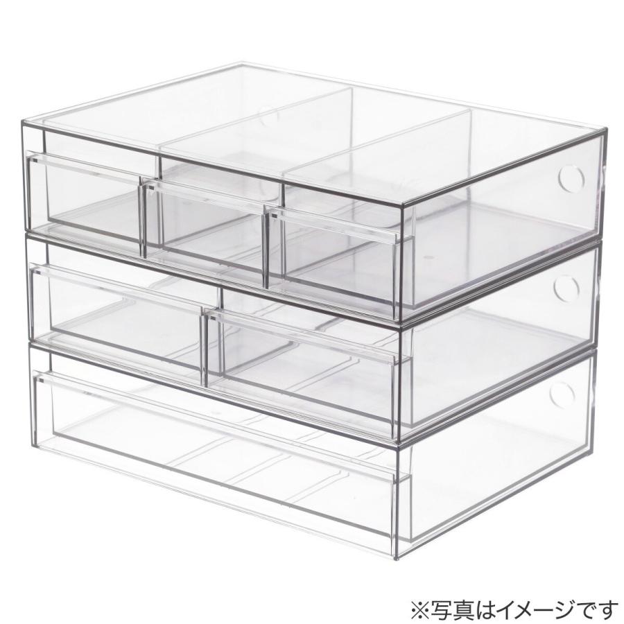 ニトリ 組み合わせできる透明引き出し 3列(3324DD01CL) : ニトリ