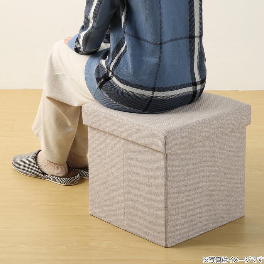ニトリ（NITORI） 収納付きスツール スクエア(QS02 グレー) : ニトリ