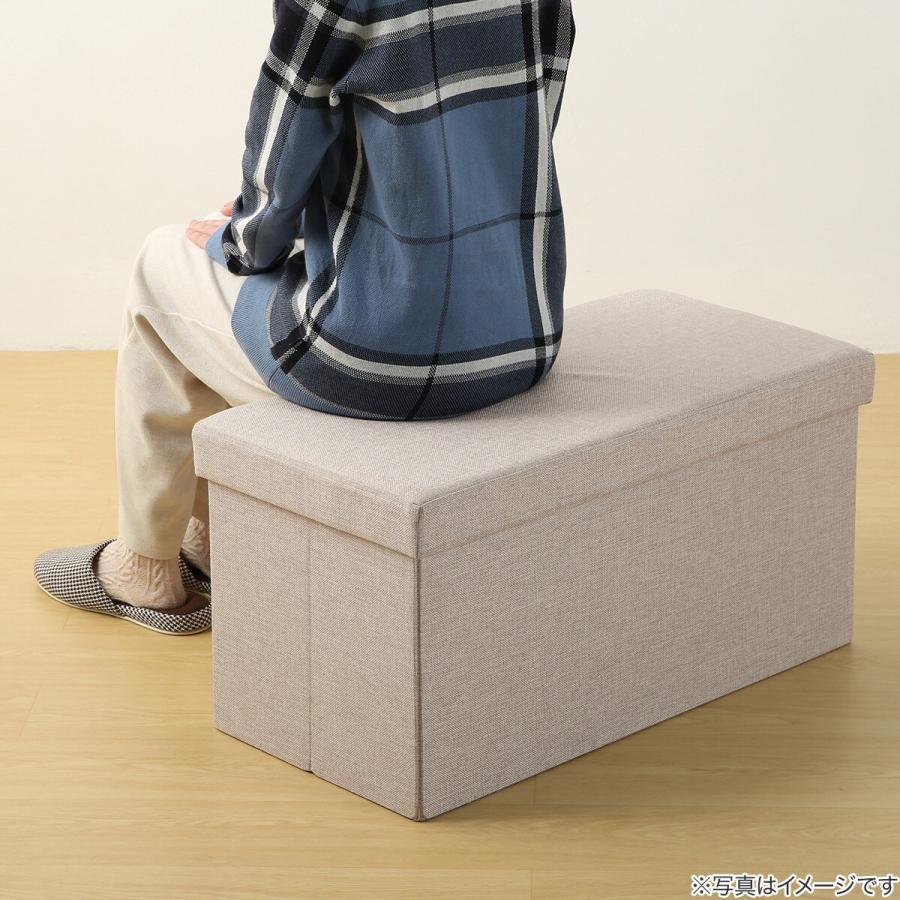 ニトリ（NITORI） 収納付き スツール ワイド(QS02 グレー) : ニトリ