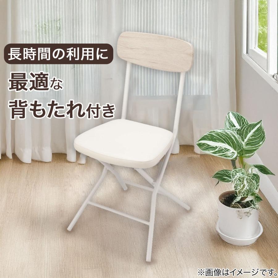 ニトリ（NITORI） 折りたたみチェア (CS01 ホワイトウォッシュ) ニトリ