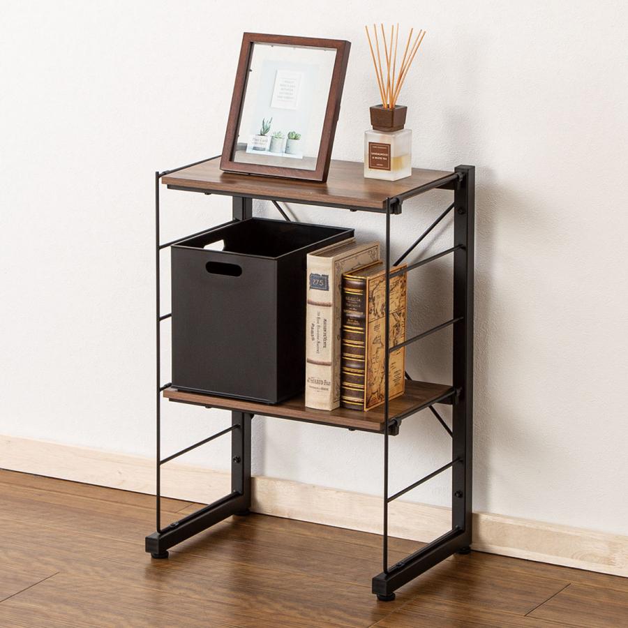 ニトリ ワイヤーシェルフ NP ロータイプ(幅40cm ミドルブラウン