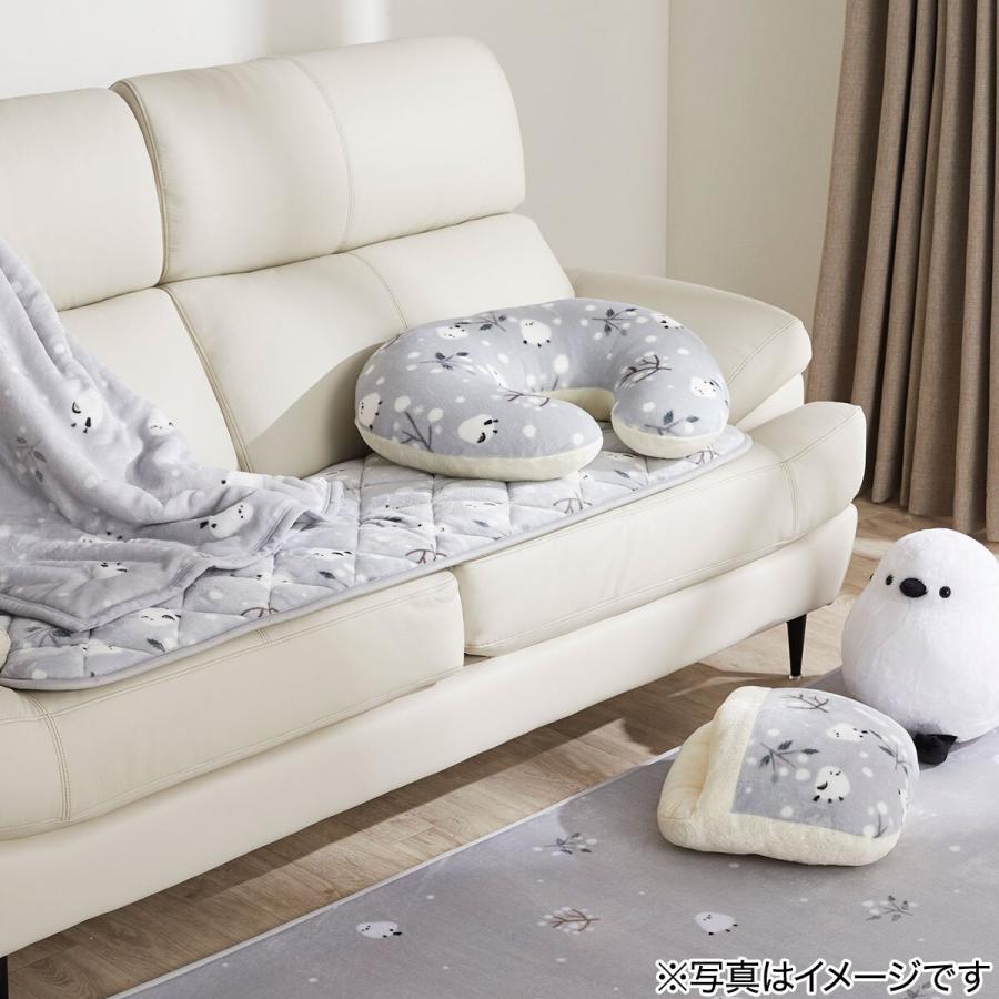 ニトリ（NITORI） リラックスクッション(Nウォームシマエナガグレー