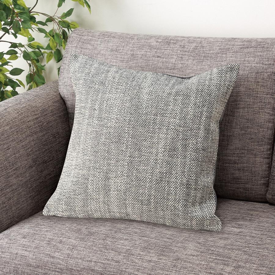 ポリジュート　クッションカバー 50cm✕28cm ライトグレー　2枚セット ニトリ（NITORI） クッションカバー(メランジュ MJ002 GY) : ニトリ