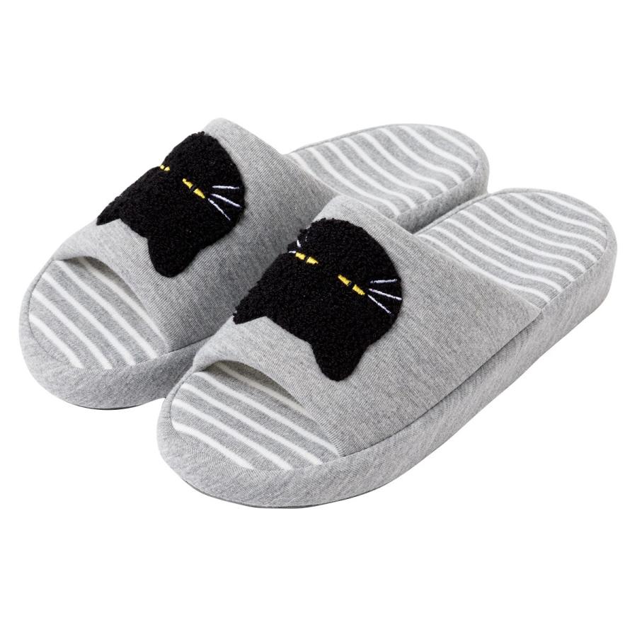 ニトリ（NITORI） スリッパ(ネコ SR25 グレー M) : ニトリ Yahoo!店