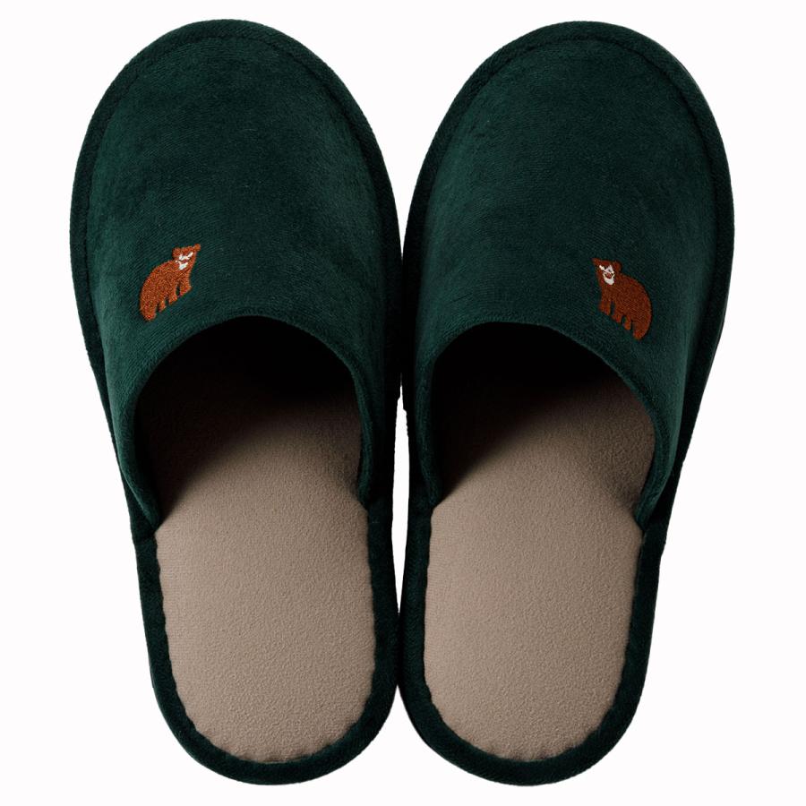 ニトリ（NITORI） スリッパ(クマ L グリーン ngSRm1a) デコホーム
