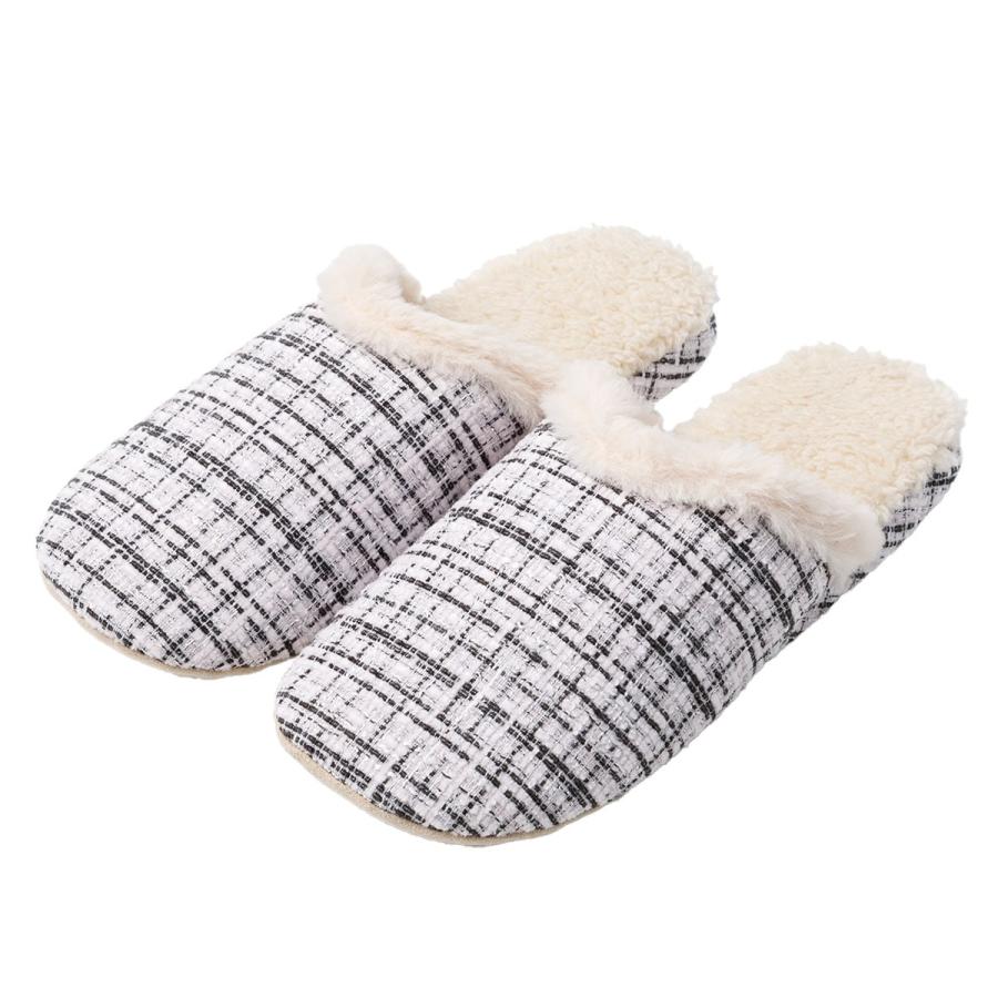 ニトリ（NITORI） スリッパ(ツイード ブラック M ngSRn2a) デコホーム