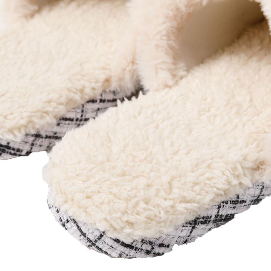 ニトリ（NITORI） スリッパ(ツイード ブラック M ngSRn2a) デコホーム