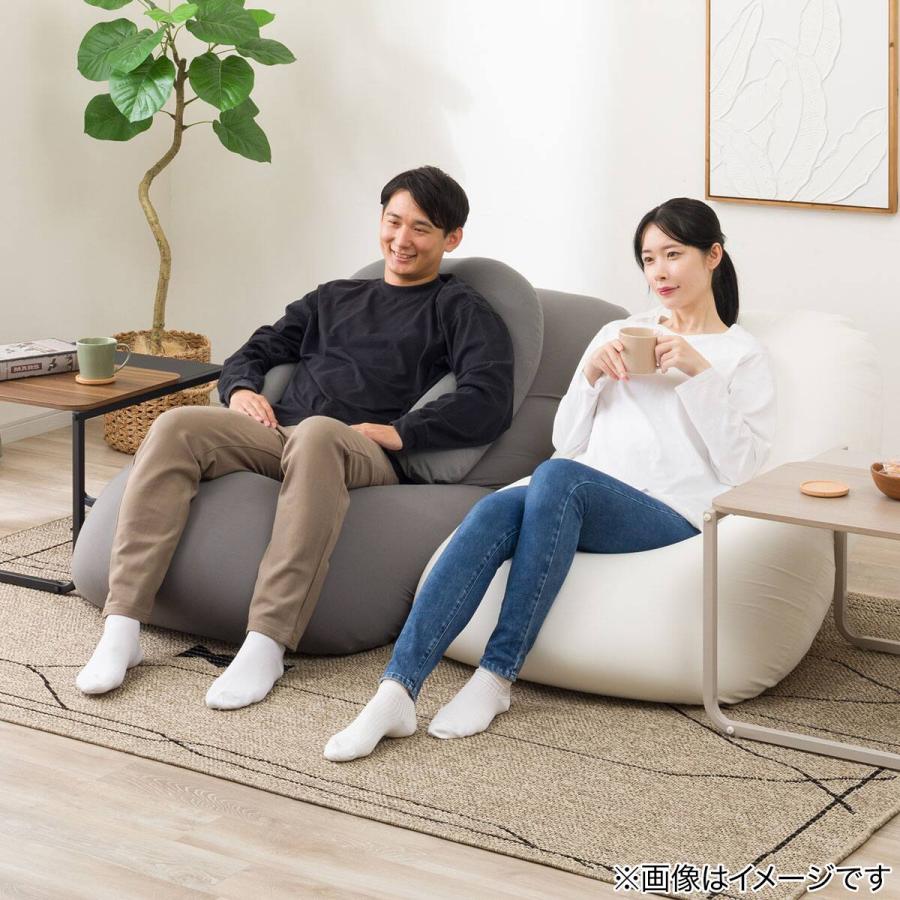 ニトリ（NITORI） ビーズクッションBS200 角丸 (ビッグ アイボリー