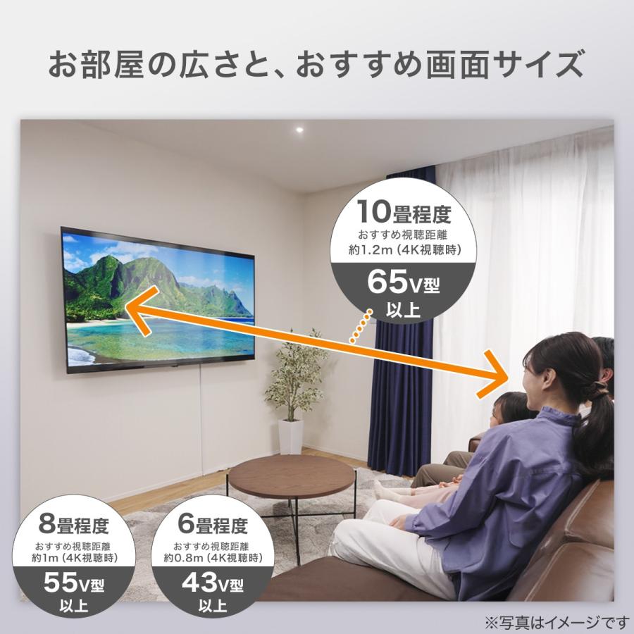 飾り付けテレビ受像機 飾り付け部分品付き添い人  65型 ラジオ受信機受け答え 液晶 4K (NGL65U01 黒いこと)(再利用リコールあり) ニトリ