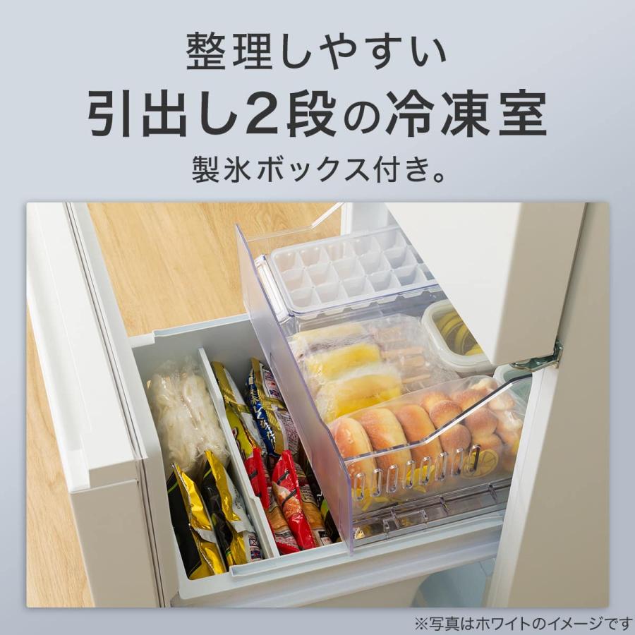 ニトリ（NITORI） 180L 2ドア霜取り不要冷凍冷蔵庫(GZ2G02 ブラック