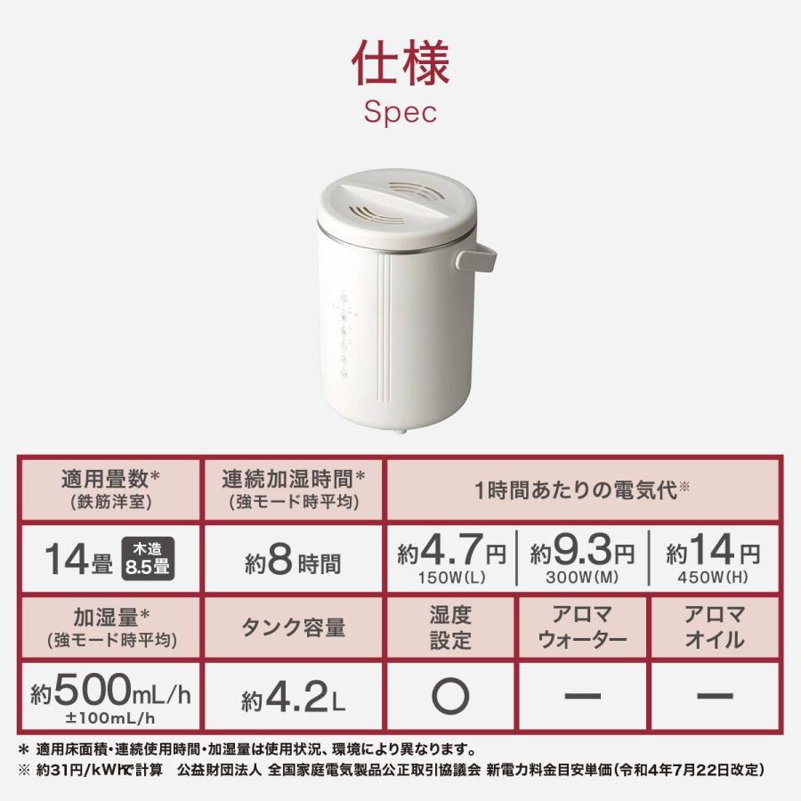 ニトリ（NITORI） お手入れ簡単湿度設定スチーム加湿器(SH04NG WH