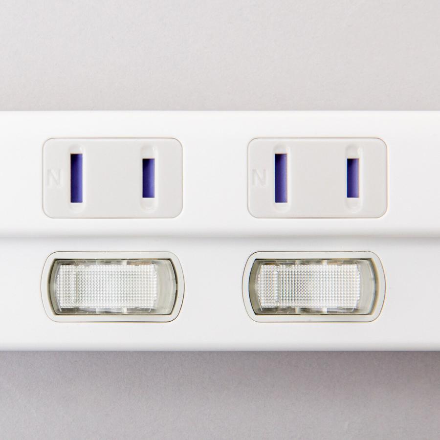 節電タップ6個口 2m(LB-6C6S ホワイト) ニトリ : ニトリ Yahoo!店