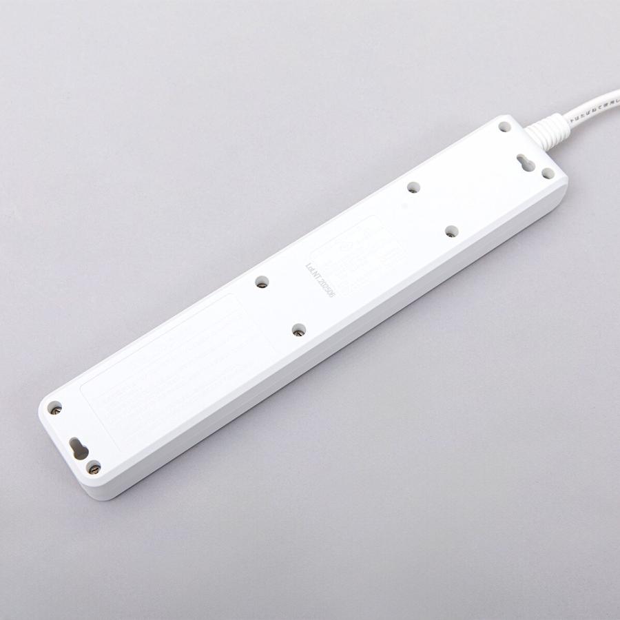 USB付節電タップ4個口 2m(Type-A 2ポート＋Type-C 1ポート)(LB-4C4S