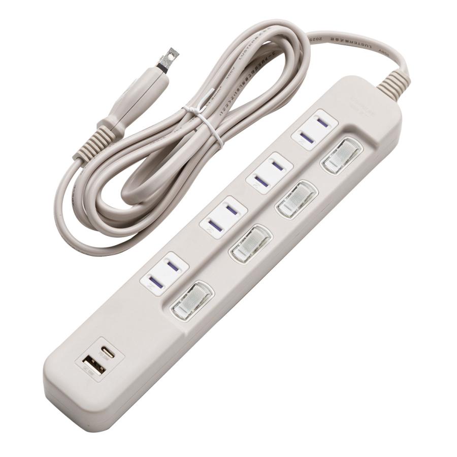 USB付節電タップ4個口(モカ) デコホーム ニトリ : ニトリ Yahoo!店